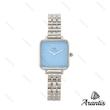 ساعت DW زنانه مربعی استیل صفحه آبی w-3217