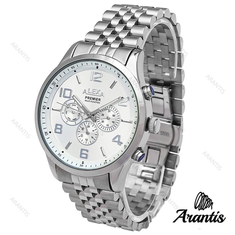 الکسا A0073 پریمیر مردانه استیل صفحه سفید m-2226