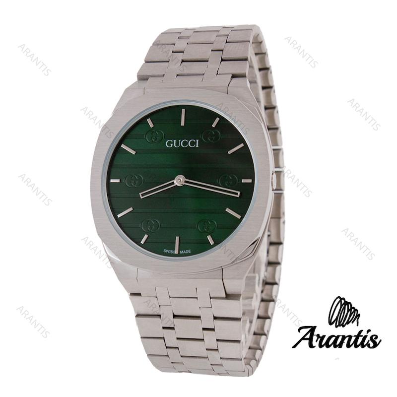 ساعت گوچی 25H مردانه استیل صفحه سبز m-4375