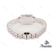 ساعت DW زنانه مستطیلی سیلور صفحه سفید صدفی w-3065