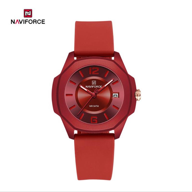 ساعت مچی زنانه نیوی فورس NF7017  قرمز بند سیلیکونی مدل w-10373
