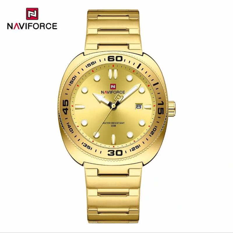 ساعت مچی مردانه نیوی فورس NF 9250 تمام طلایی مدل m-10444