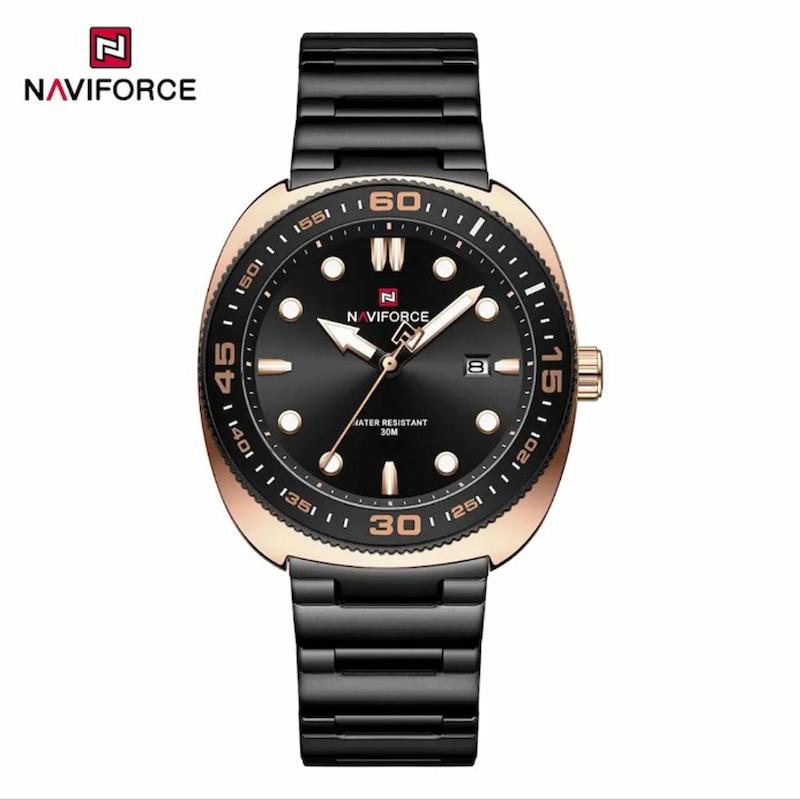 ساعت مچی مردانه نیوی فورس NF 9250 مشکی رزگلد مدل m-10443
