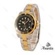 ساعت رولکس ساب مارینر زنانه دورنگ طلایی صفحه مشکی w-7645