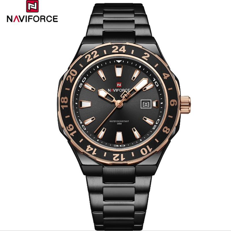 ساعت مچی مردانه نیوی فورس NF 9249 مشکی رزگلد مدل m-10439