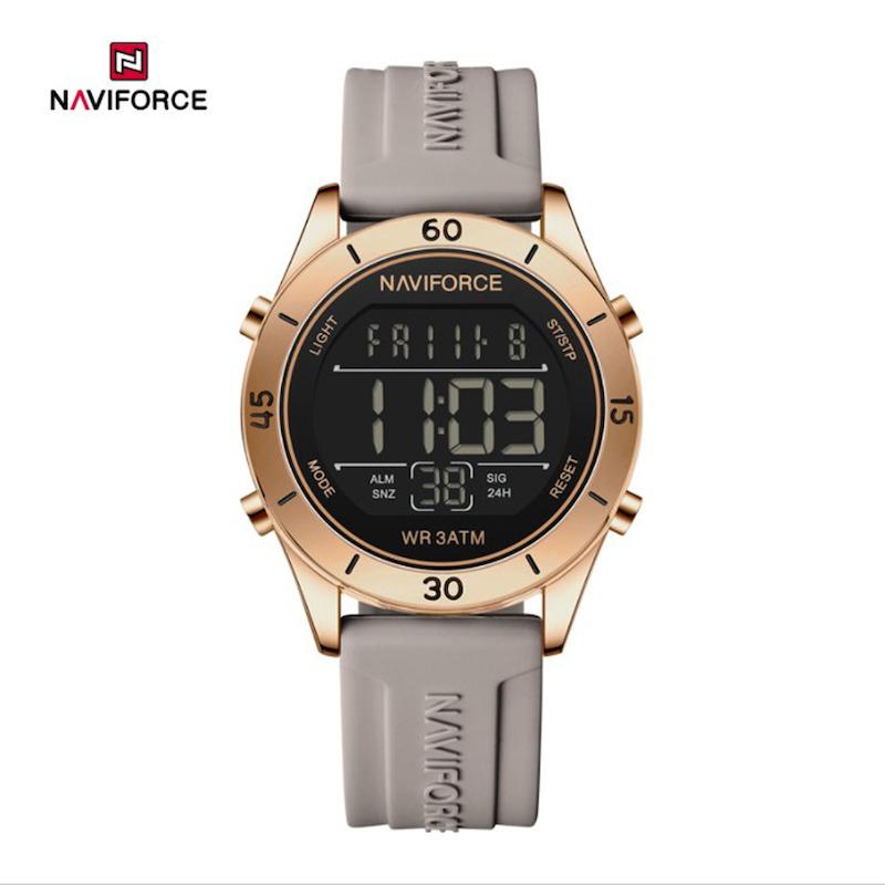 ساعت مچی مردانه نیوی فورس NF7111 طوسی بدنه رزگلد مدل m-10431