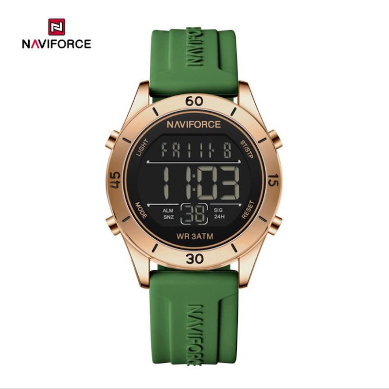 ساعت مچی مردانه نیوی فورس NF7111 سبز بدنه رزگلد مدل m-10429