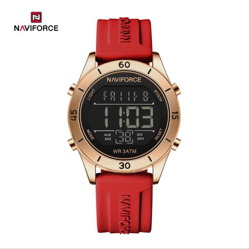 ساعت مچی مردانه نیوی فورس NF7111 قرمز بدنه رزگلد مدل m-10428