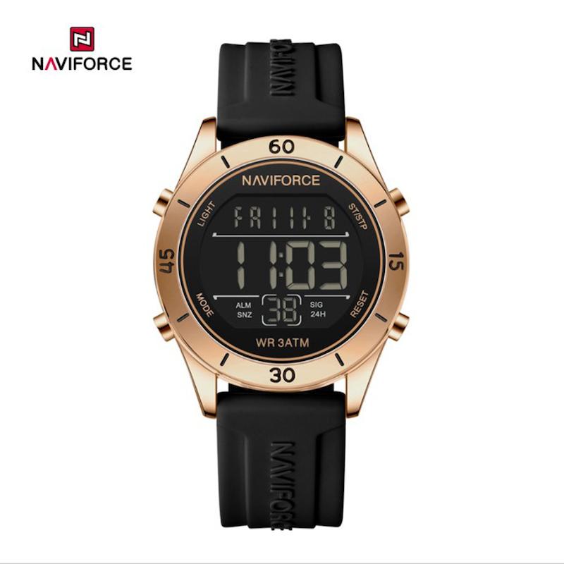 ساعت مچی مردانه نیوی فورس NF7111 مشکی بدنه رزگلد مدل m-10427