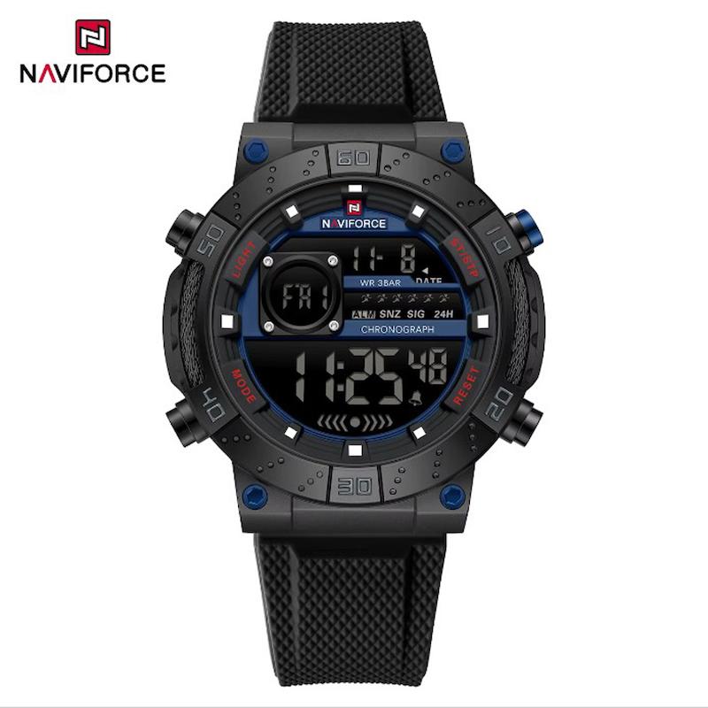 ساعت مچی مردانه نیوی فورس NF9241  مشکی با صفحه آبی مدل m-10426