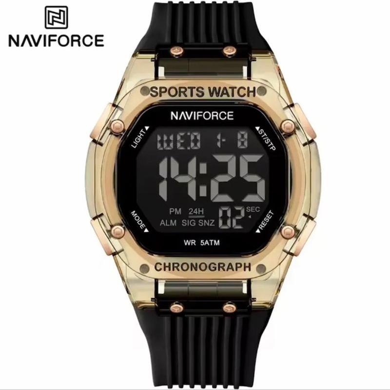 ساعت اورجینال نیوی فورس NF7113 مشکی بدنه رزگلد مدل m-10402