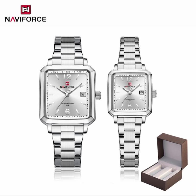 ساعت ست نیوی فورس NF9252 تمام سیلور مدل s-10401