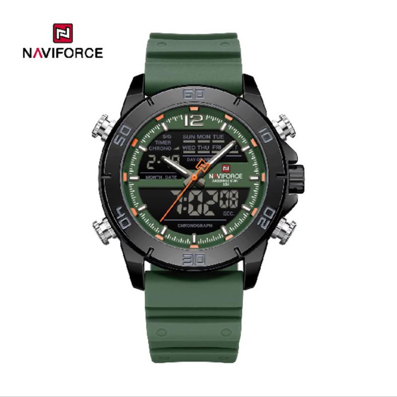 ساعت نیوی فورس مدل NF9253 سبز بدنه مشکی مدل m-10392