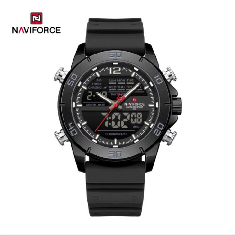 ساعت نیوی فورس مدل NF9253 مشکی ایندکس سیلور مدل m-10391