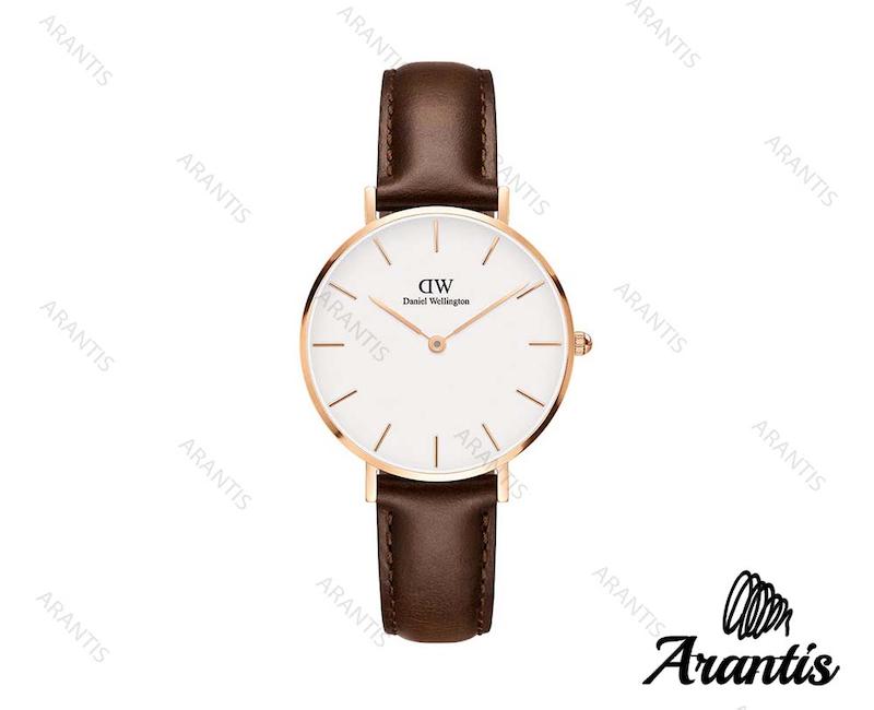 ساعت دنیل ولینگتون زنانه بند چرم قهوه ای w-7453
