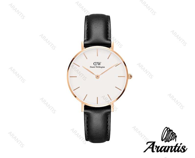 ساعت دنیل ولینگتون زنانه بند چرم مشکی  w-6453