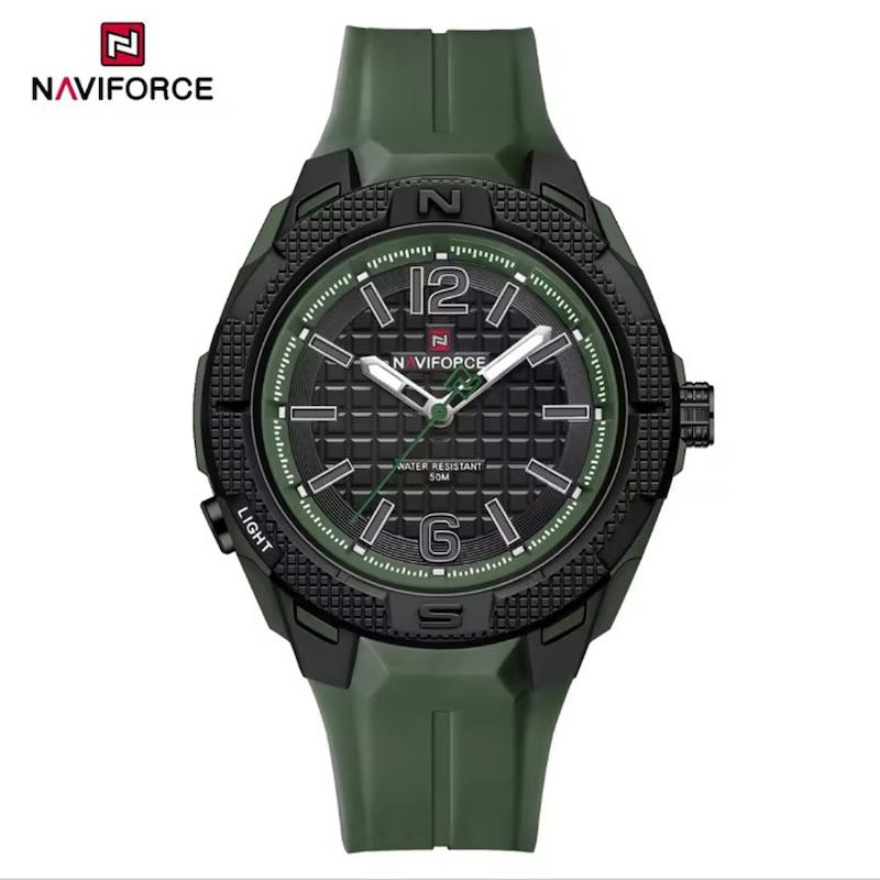 ساعت مچی اورجینال نیوی فورس NF7126 سبز قاب مشکی مدل m-10353