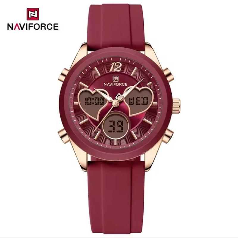 ساعت مچی اورجینال نیوی فورس NF5045 قرمز قلبی مدل w-10347