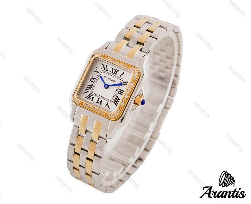 ساعت کارتیه پنته زنانه سایز مدیوم نگین دار w-4083