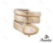 ساعت بولگاری ماری زنانه رزگلد نقره ای نگین دار w-8793