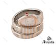 ساعت بولگاری ماری زنانه رزگلد نقره ای نگین دار w-9793