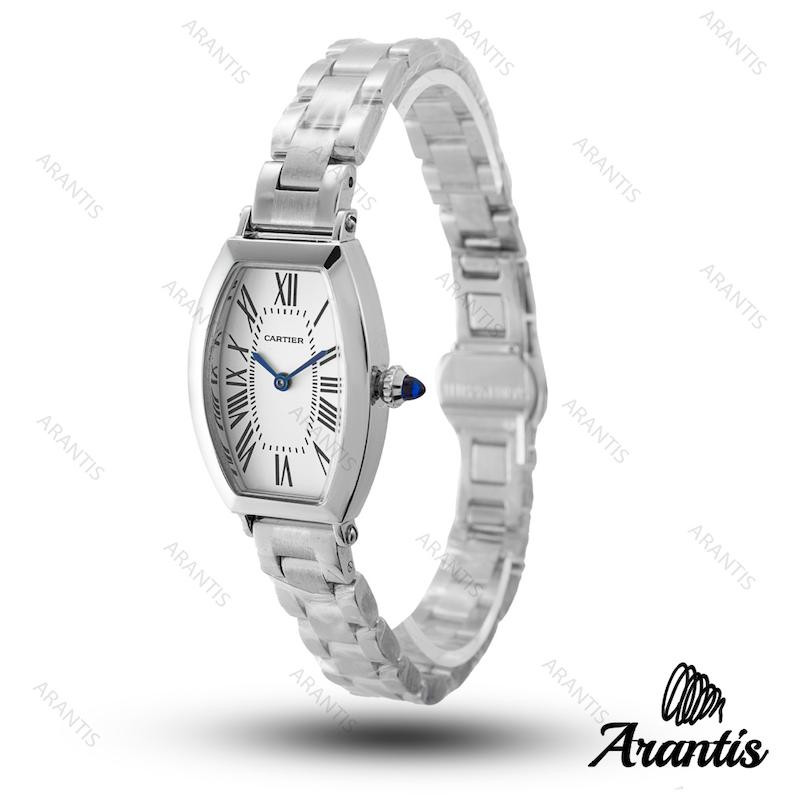 ساعت کارتیه زنانه قاب سیلور صفحه سفید w-10286