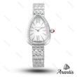 ساعت بولگاری زنانه ماری سیلور صفحه سفید نگین دار w-10284