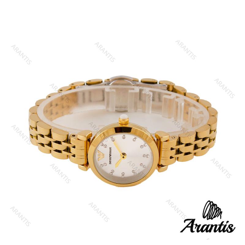 ساعت امپریوآرمانی زنانه مینی طلایی صفحه سیلور  w-6875