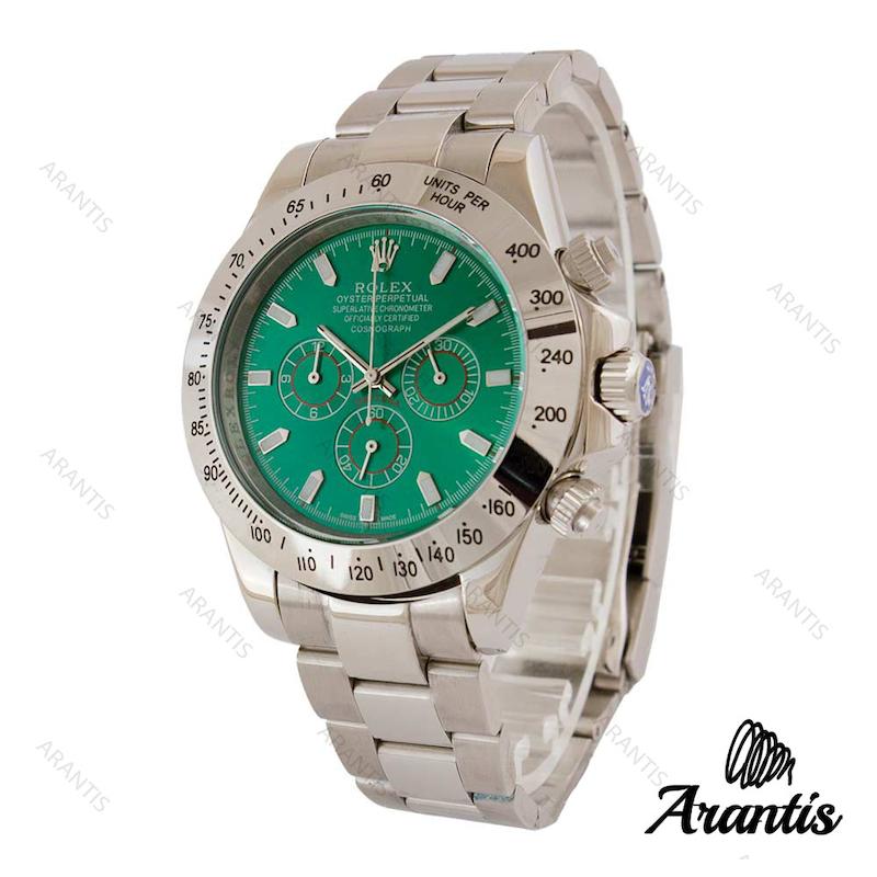 ساعت رولکس دیتونا مردانه استیل صفحه سبز m-3325