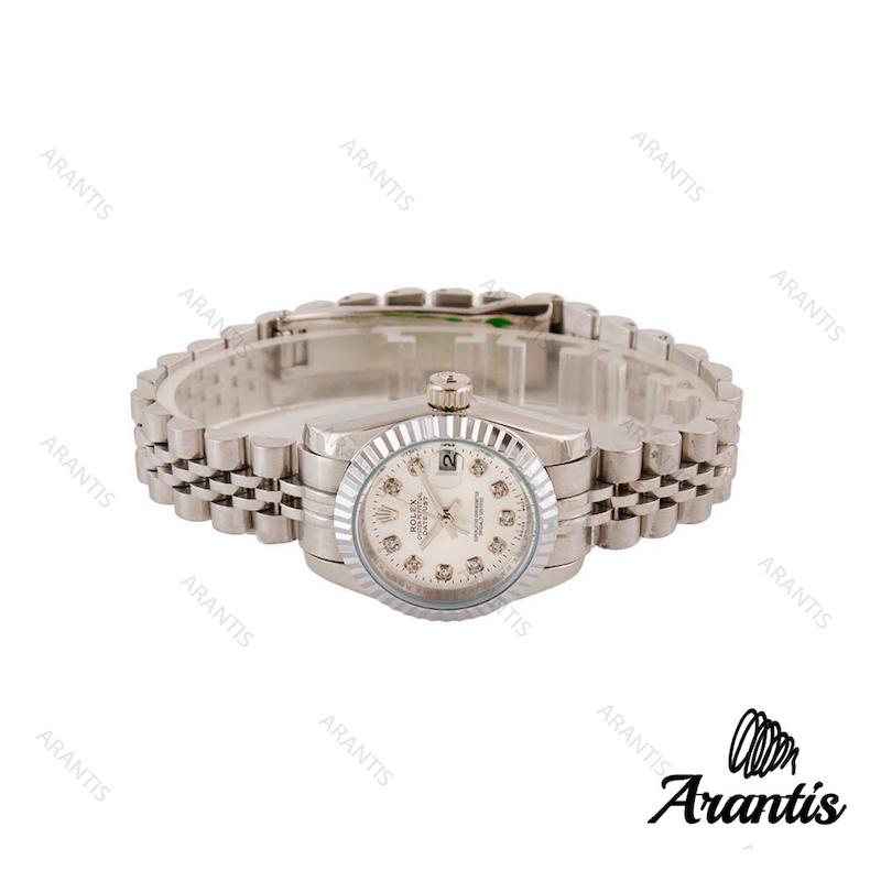 ساعت رولکس دیت جاست زنانه تمام سیلور w-4594