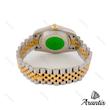 ساعت رولکس مردانه دورنگ طلایی صفحه سبز  m-0974