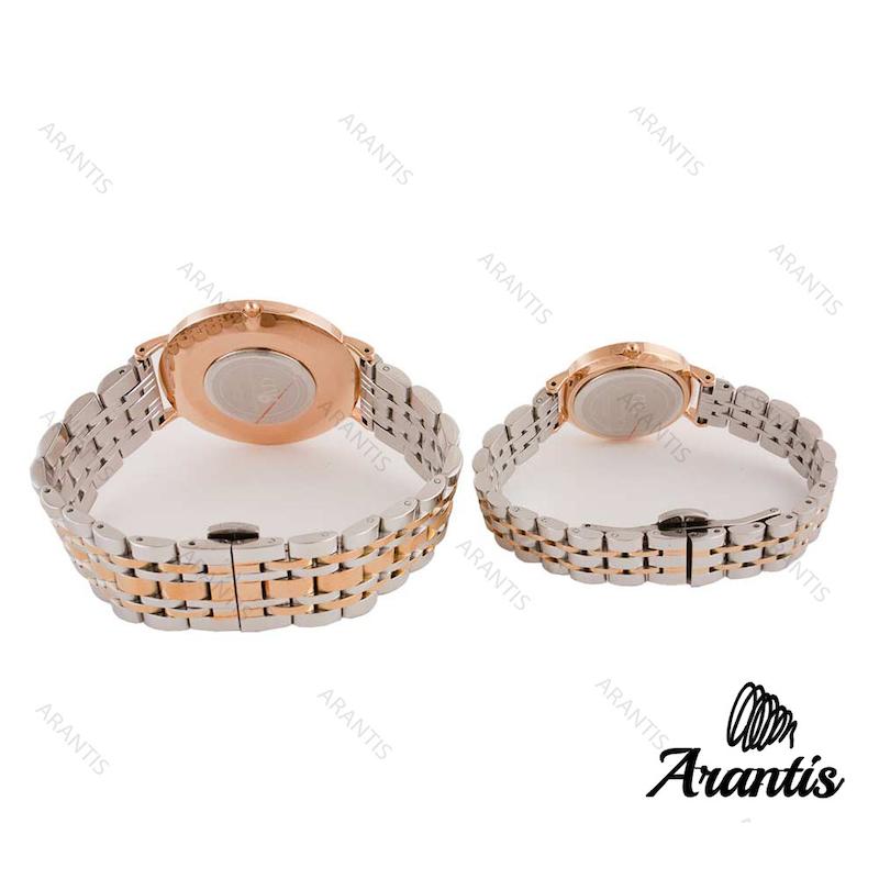 ساعت ست دنیل ولینگتون دورنگ رزگلد صفحه سبز s-7174