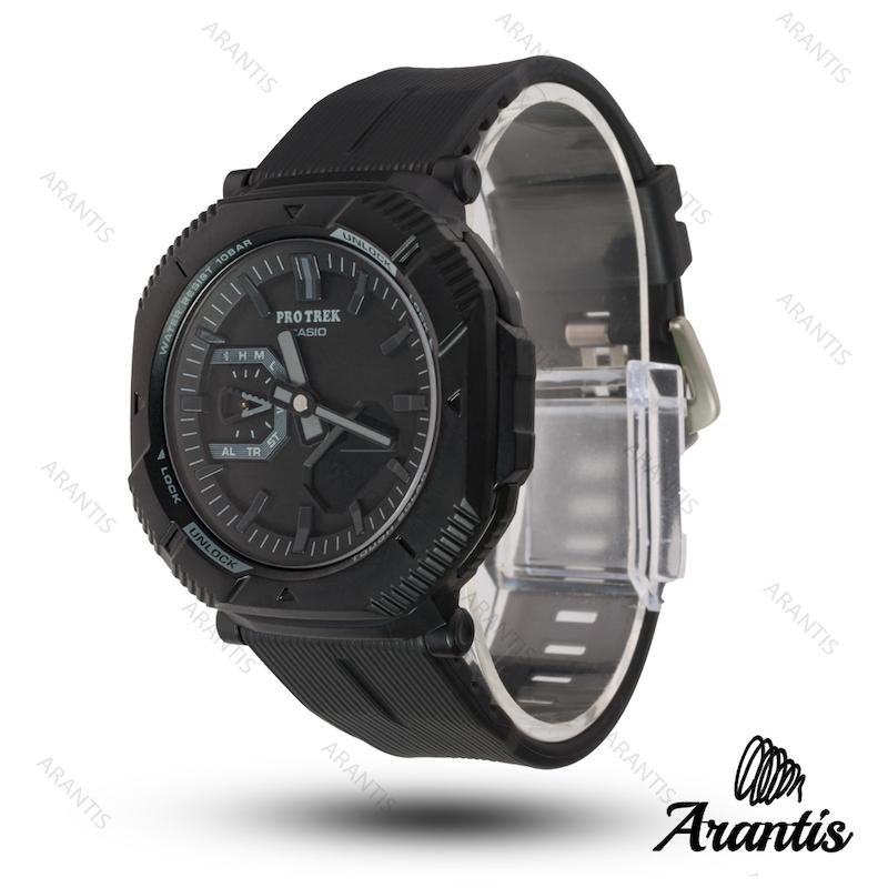 ساعت کاسیو مردانه پروترک protrek تمام مشکی مدل m-10259