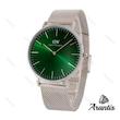 ساعت دنیل ولینگتون مردانه بند حصیری نقره ای صفحه سبز  m-5584