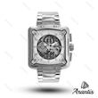 ساعت مردانه الگانس diamond سیلور صفحه سفید مشکی m-10242