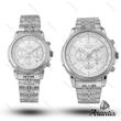 ساعت ست رومانسون diamond تمام سیلور چند موتوره s-10215