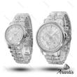 ساعت ست رومانسون diamond تمام سیلور چند موتوره s-10215