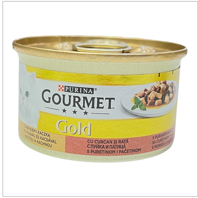 کنسرو چانکز گربه Gourmet (گورمت) با طعم بوقلمون و اردک - 80 گرمی - آلمان