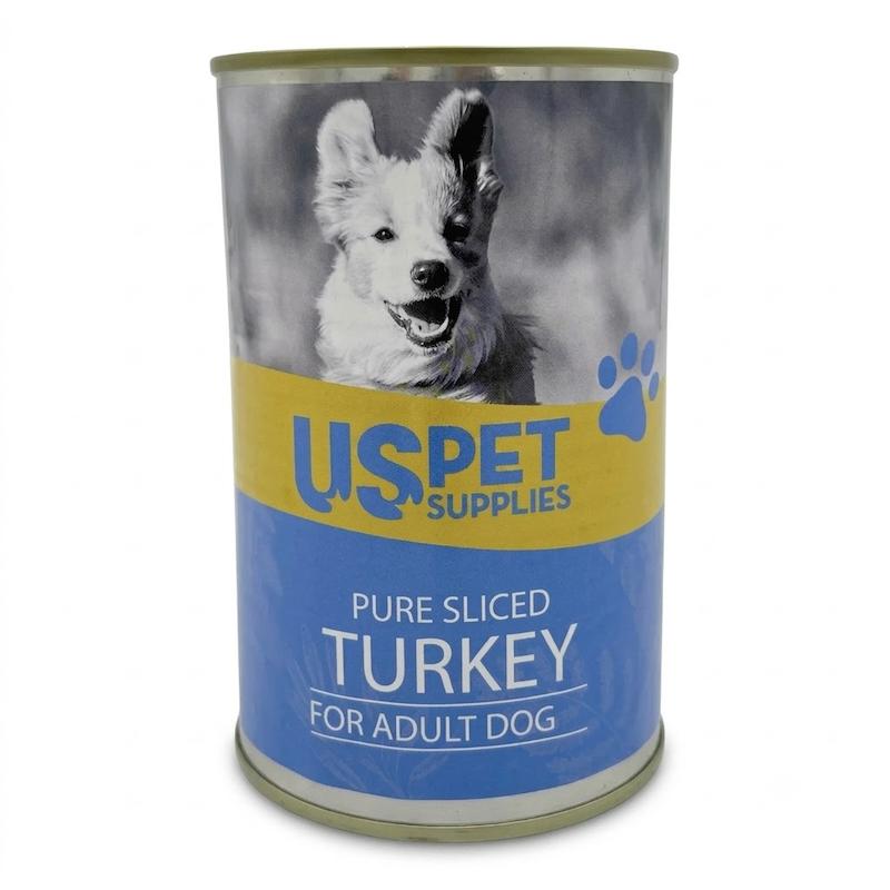 کنسرو سگ یو‌اس‌پت (US PET) طعم بوقلمون - وارداتی - ۴۰۰ گرم
