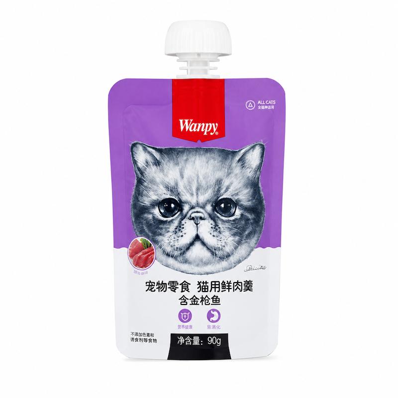 پودینگ بچه گربه Wanpy (ونپی) مدل Kitten با طعم مرغ و ماهی کاد - ۹۰ گرمی - چین
