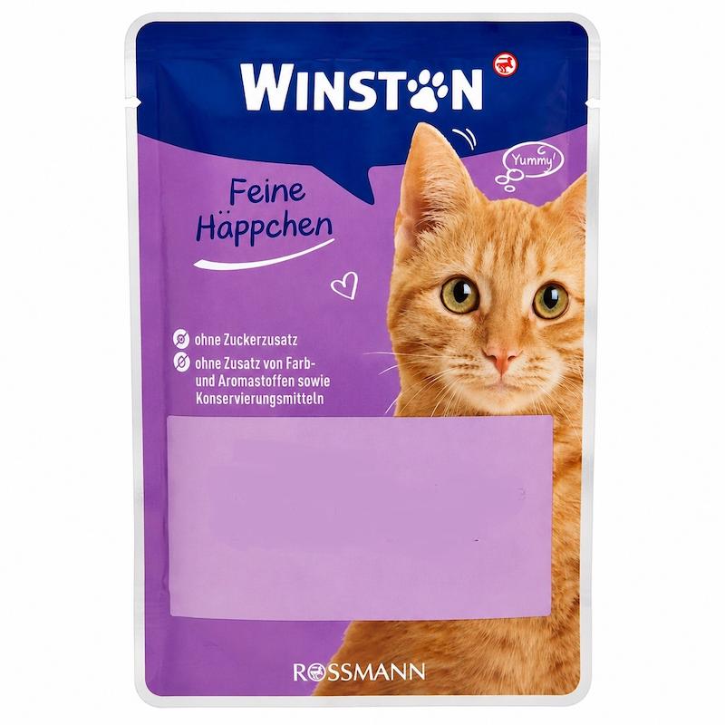 پوچ گربه وینستون (Winston) چانک با طعم گوشت گاو و جگر - ۱۰۰ گرمی - آلمان