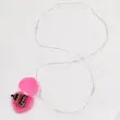 ریسه مفتولی LED یک متری قلبی باتری خور نور آفتابی سه حالته