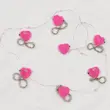 ریسه مفتولی LED یک متری قلبی باتری خور نور آفتابی سه حالته