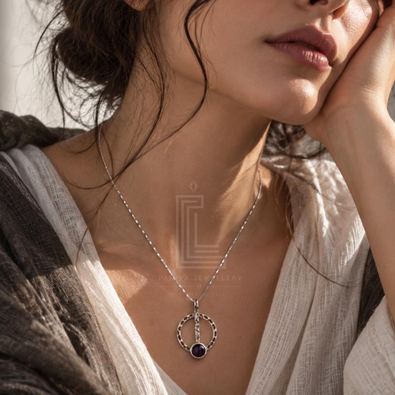 آويز نقره و آمیتیس
