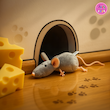 عروسک پولیشی موش دم‌دراز خاکستری – برند کوکی | نرم و ضدحساسیت🐭