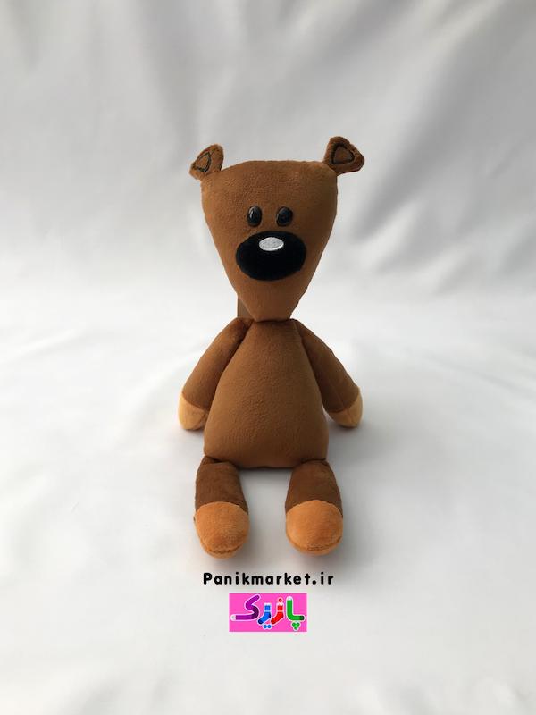 عروسک پولیشی خرس تدی مستربین قهوه‌ای ۳۴ سانتی – برند کوکی | نرم و ضدحساسیت 🐻
