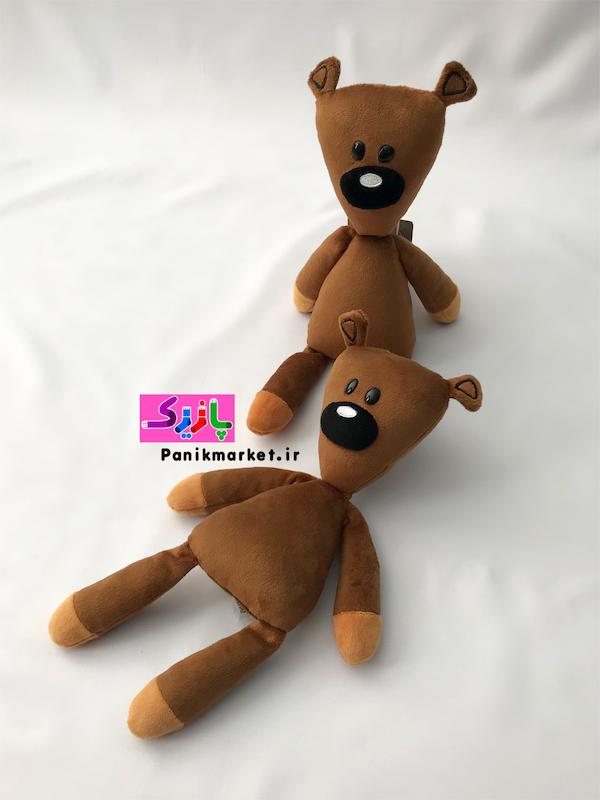عروسک پولیشی خرس تدی مستربین قهوه‌ای ۳۴ سانتی – برند کوکی | نرم و ضدحساسیت 🐻