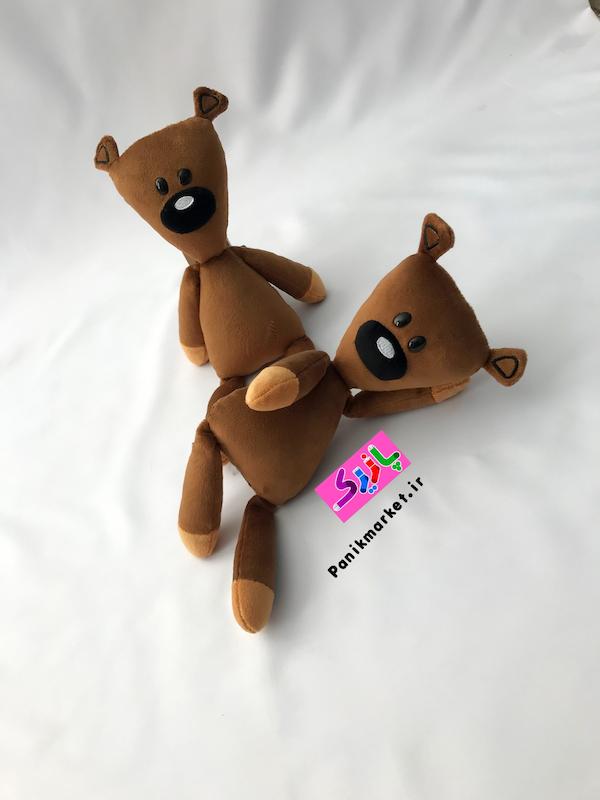 عروسک پولیشی خرس تدی مستربین قهوه‌ای ۳۴ سانتی – برند کوکی | نرم و ضدحساسیت 🐻