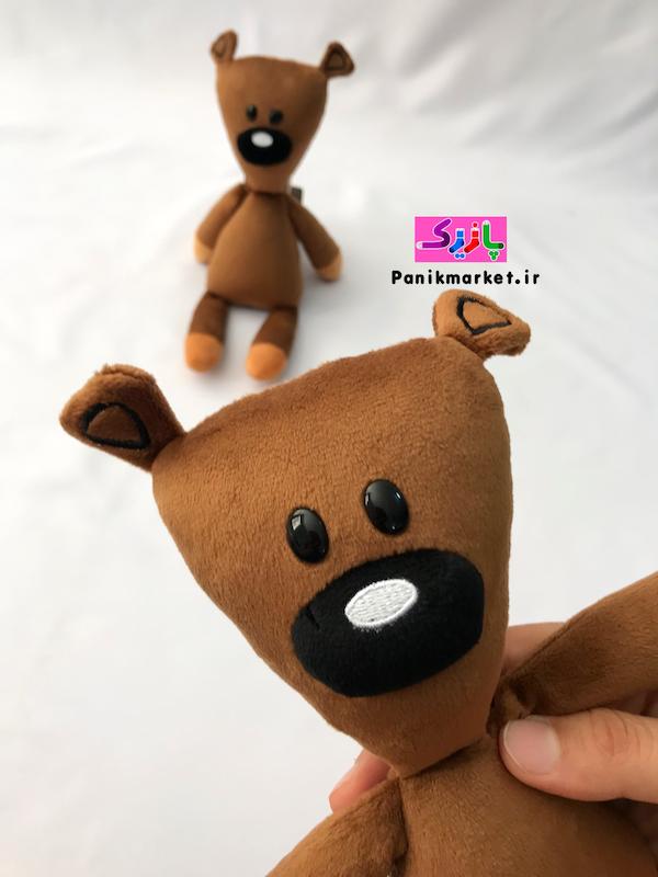 عروسک پولیشی خرس تدی مستربین قهوه‌ای ۳۴ سانتی – برند کوکی | نرم و ضدحساسیت 🐻