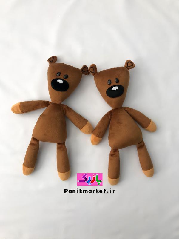 عروسک پولیشی خرس تدی مستربین قهوه‌ای ۳۴ سانتی – برند کوکی | نرم و ضدحساسیت 🐻
